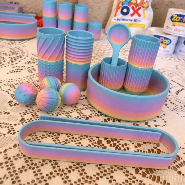 Kit Sensorial Montessori 14 Peças - Foxi