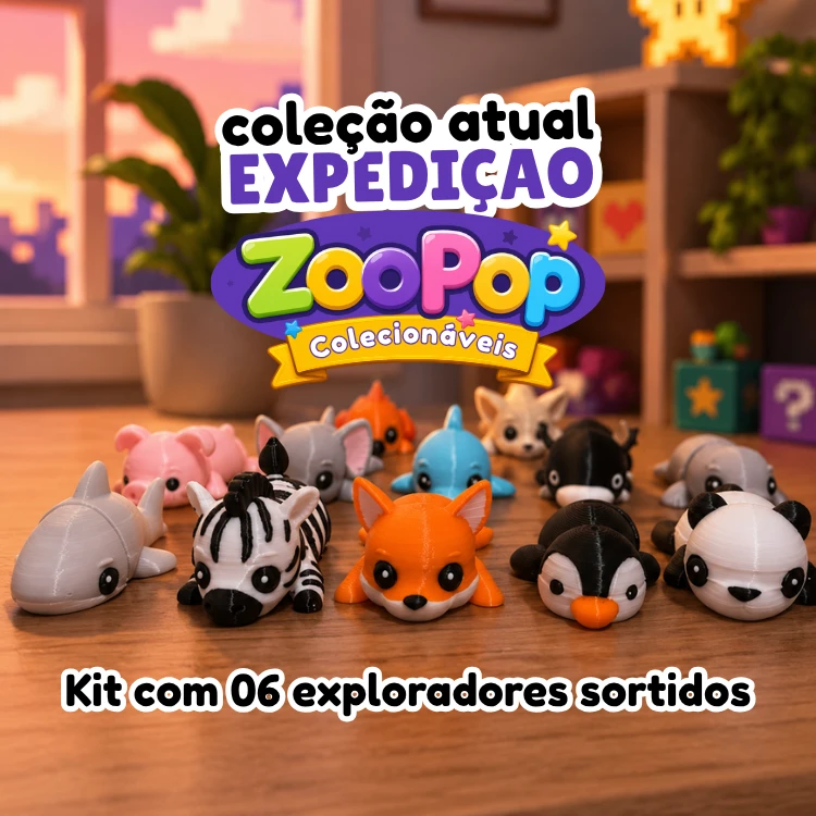 ZooPop - Coleção Expedição - Kit com 06 unidades - 1