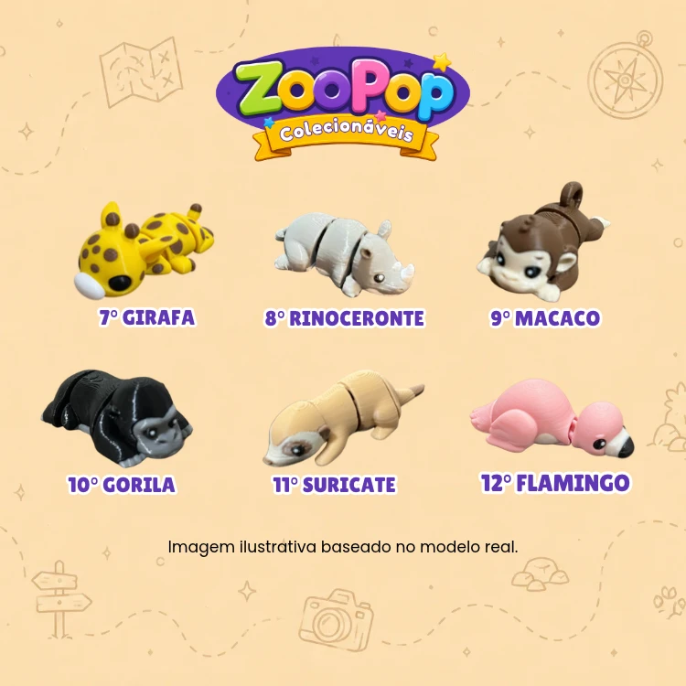 ZooPop - Coleção Safari - Kit com 12 unidades - 3