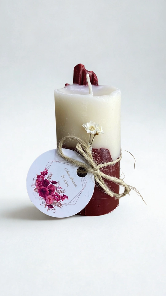 Vela Cilindro Personalizada