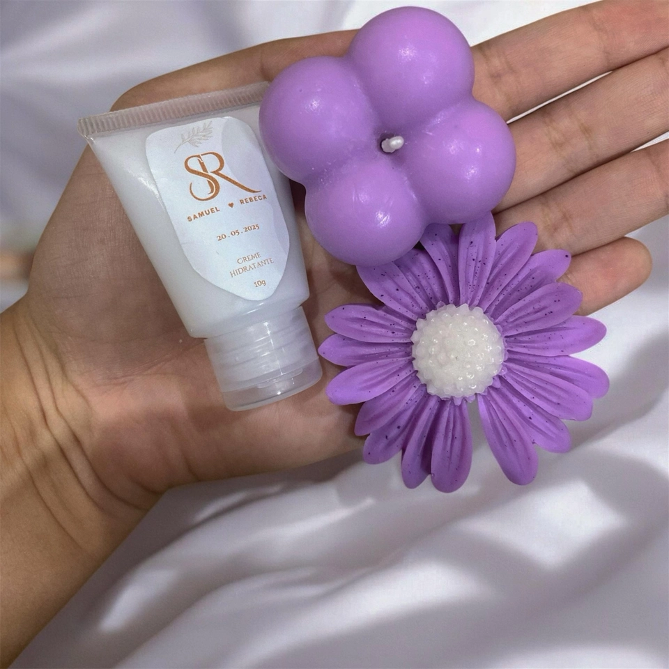 Kit Mini Bubble + Margarida + Creme Personalizado 