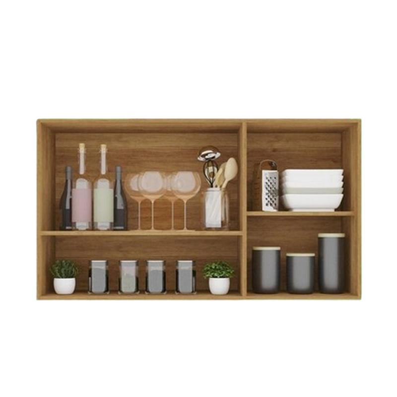 Armário Aéreo Basculante Para Cozinha Paris C/ 1 Porta De Vidro 1 Porta Basculante 2 Prateleiras 1 Nicho - Alt.: 67cm Larg.: 120cm Prof.: 31cm. - 5