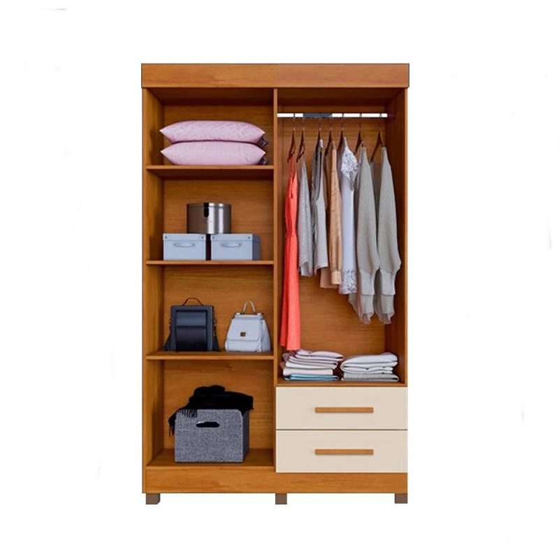 Guarda Roupa Solteiro Copacabana C/ Espelho 4 Portas E 2 Gavetas 3 Prateleiras Puxador de MDF - Alt.: 210cm Larg.: 114cm Prof.: 43cm. - 6