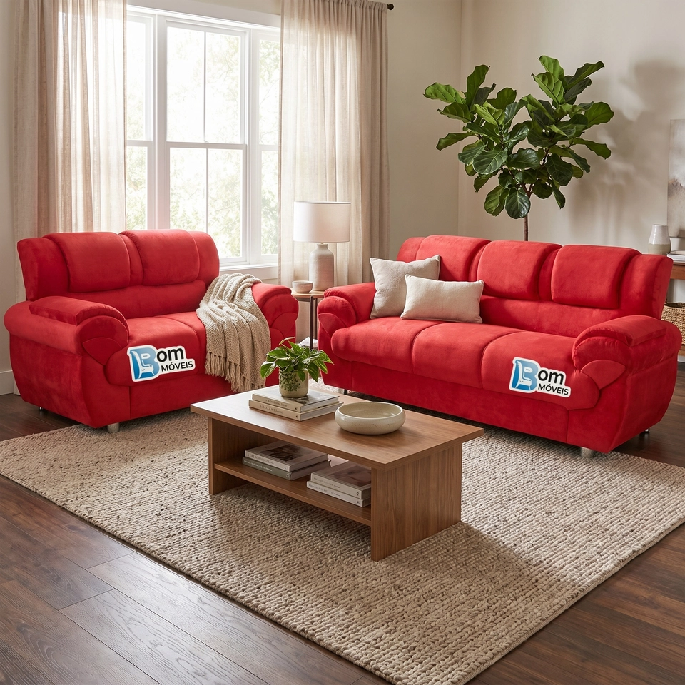 Sofá 2 E 3 Lugares 7025 C/ Espuma D23 - 4
