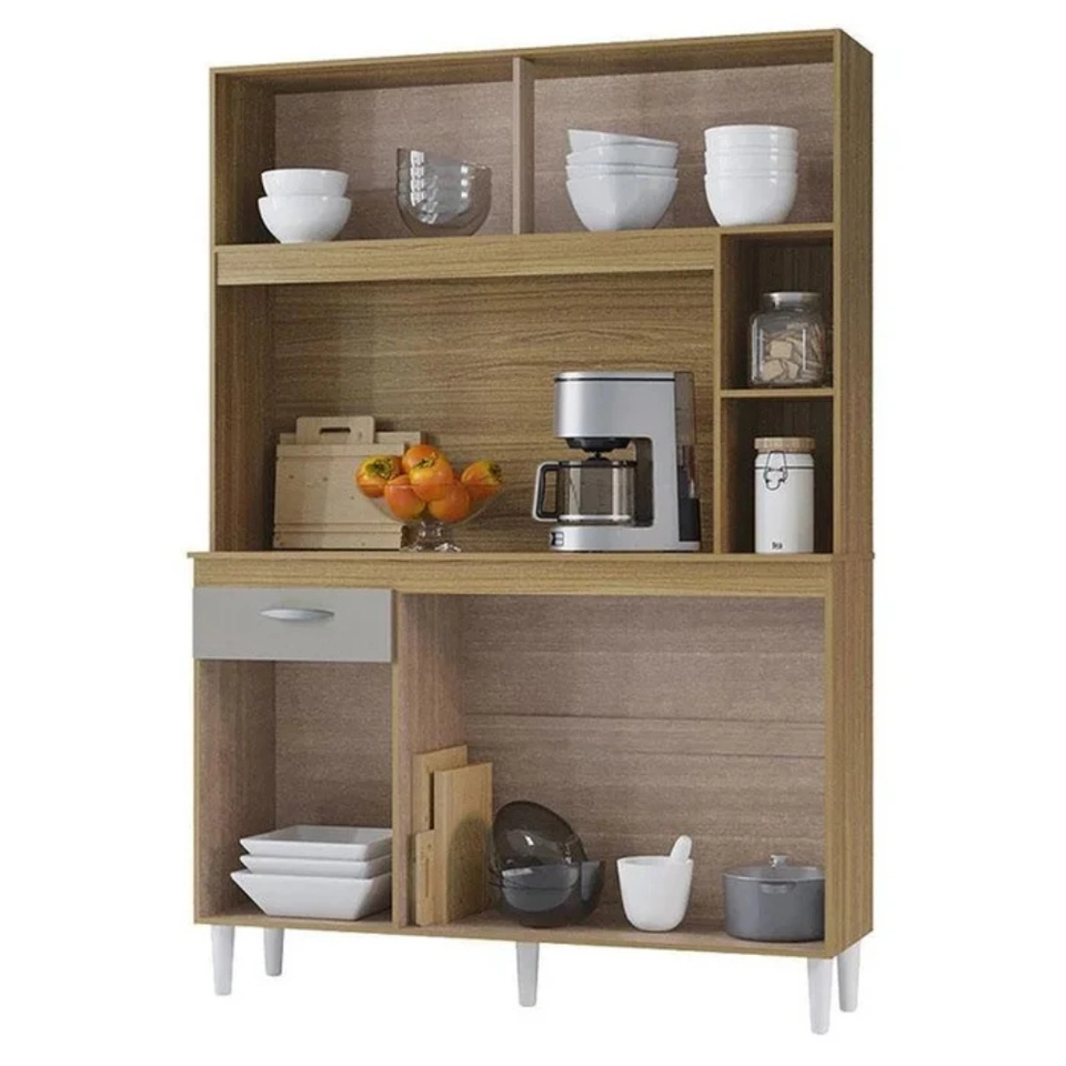 Cozinha Compacta Duda C/ 5 Portas Sendo 2 Superiores Deslizantes 1 Gaveta E 5 Pés - Alt.: 172cm Larg.: 120cm  Prof.: 35cm. - 3