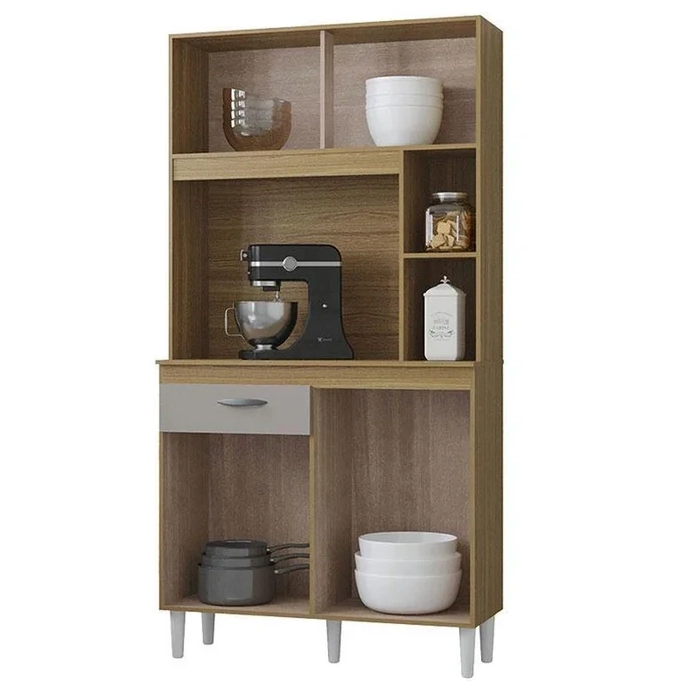 Cozinha Compacta Duda 4 Portas Sendo 2 Deslizantes 1 Gaveta 6 Pés - Alt.: 172cm Larg.: 90cm Prof.: 35cm. - 3