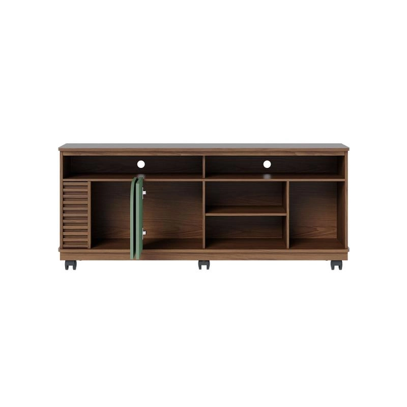 Rack Jurerê C/ 6 Rodízios Tv Até 65 Polegadas 2 Portas Lateral Ripada - Alt.: 63cm Larg.: 150cm Prof.: 39cm. - 3