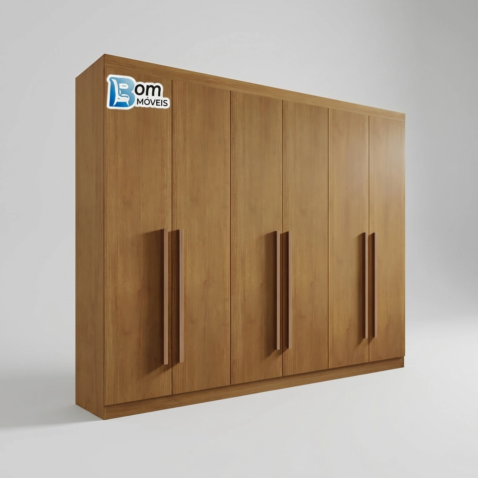 Guarda Roupa Da Vinci 6 Portas 6 Gavetas Puxadores De Mdf - Alt.: 230cm - Larg.: 275cm - Prof.: 57cm. - 4