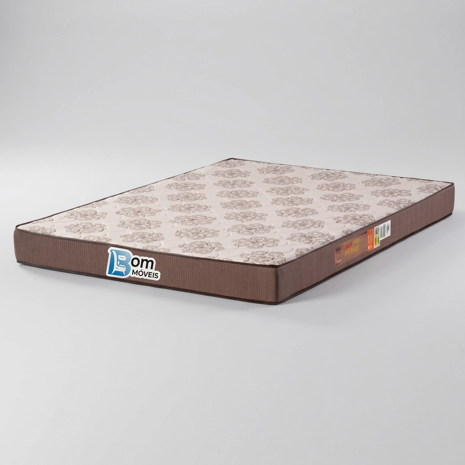 Colchão Casal Perola Espuma D20 Com 12cm de Altura 