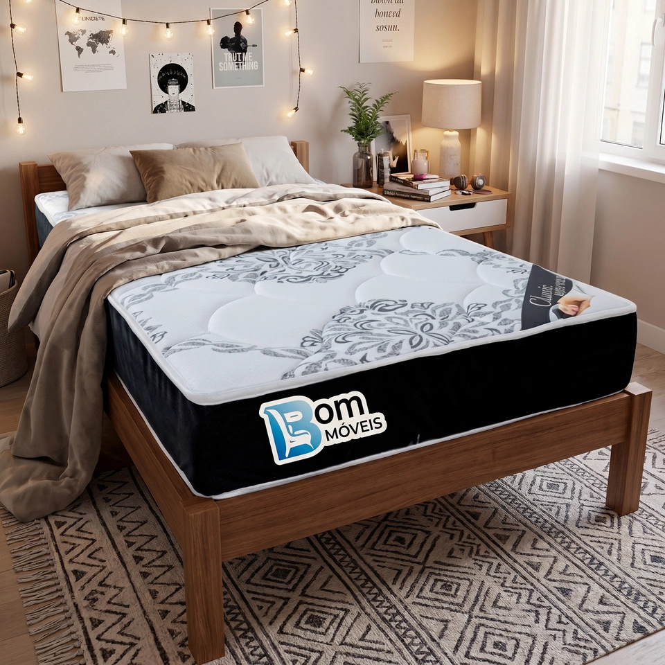 Colchão Solteiro Ortopédico Classic Espuma D28 C/ 19cm De Altura Placa De EPS 