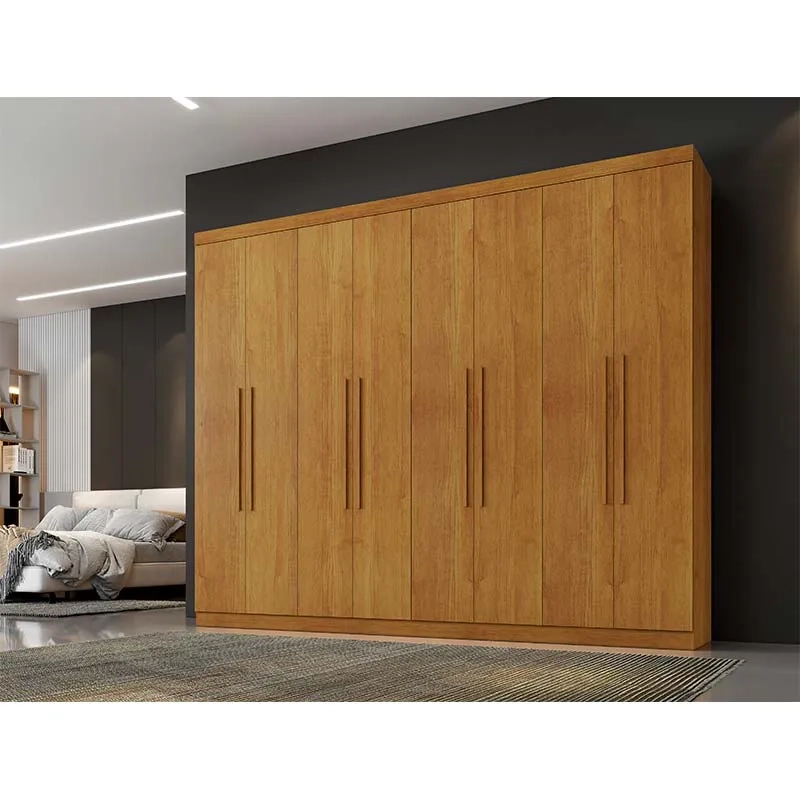 Guarda Roupa Premium 8 Portas 4 Gavetas 6 Prateleiras Puxadores Mdf - Alt.: 218cm Larg.: 245cm Prof.: 47cm. - 3