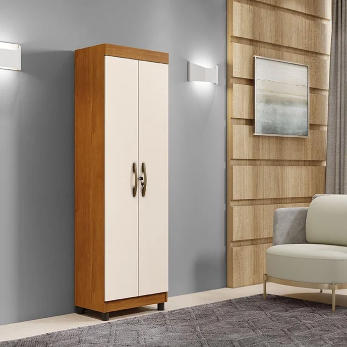 Armário Multiuso Roma Com 2 Portas C/ Chave E 4 Prateleiras - Alt.: 191cm Larg.: 60,4cm Prof.: 35cm. - 5