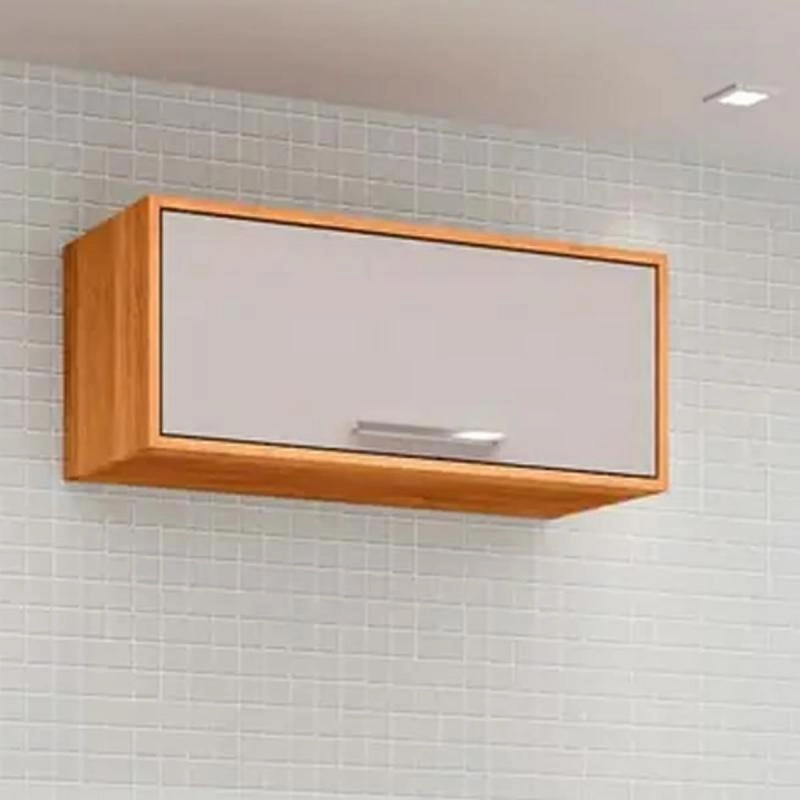 Armário Aéreo De Geladeira Paris 1 Porta Basculante Puxador Metálico - Alt.: 34cm Larg.: 80cm Prof.: 31cm.