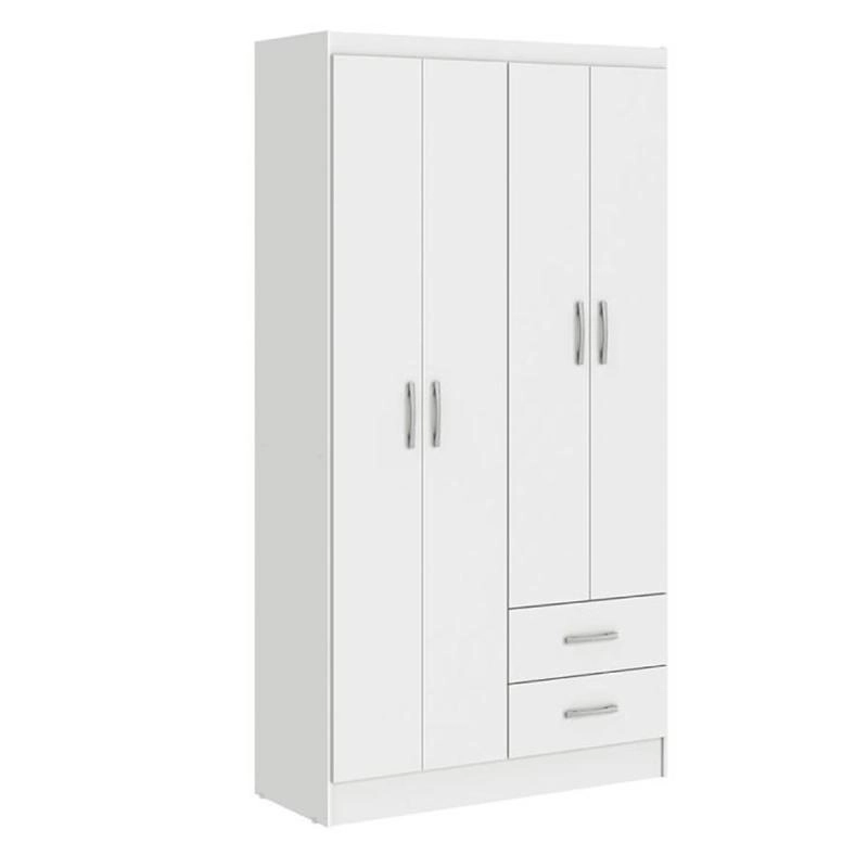 Guarda Roupa Vitoria 4 Portas 2 Gavetas - Alt.: 175cm Larg.: 93cm Prof.:38cm. - 2