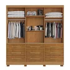 Guarda Roupa Athenas C/ Espelho 3 Portas Deslizantes C/ 9 Gavetas Puxadores Mdf 8 Pés - Alt.: 210cm Larg.: 180cm Prof.: 46cm. - 4