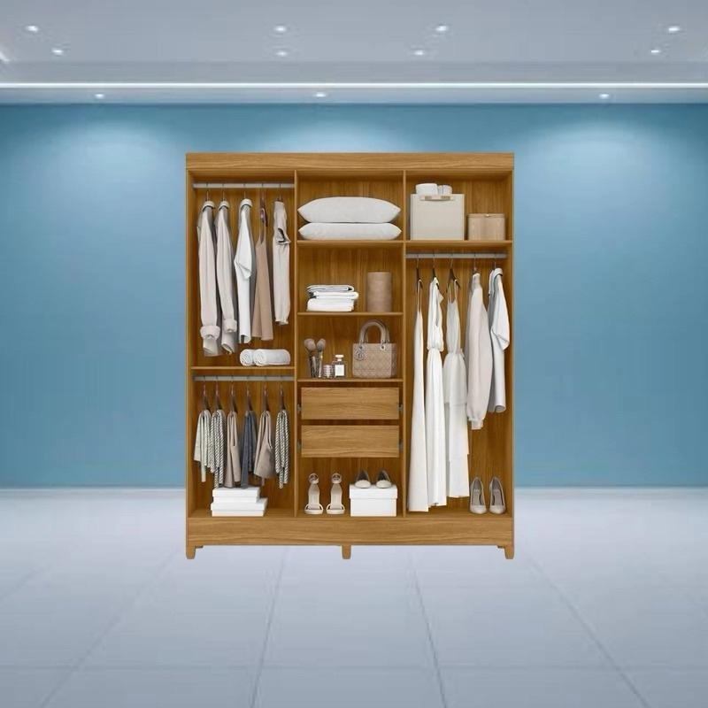 Guarda Roupa Uruguai 6 Portas 2 Frisadas 2 Gavetas Internas  - 2