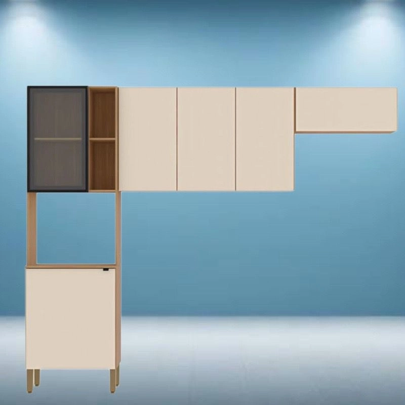 Cozinha Compacta Vertical 6 Portas 1 C/ Vidro 7 Divisões Pés Reguláveis - Alt.: 206cm Larg.: 250cm Prof.: 41cm. - 2