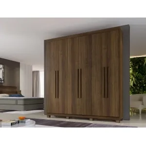 Guarda Roupa Premium 8 Portas 4 Gavetas 6 Prateleiras Puxadores Mdf - Alt.: 218cm Larg.: 245cm Prof.: 47cm. - 5