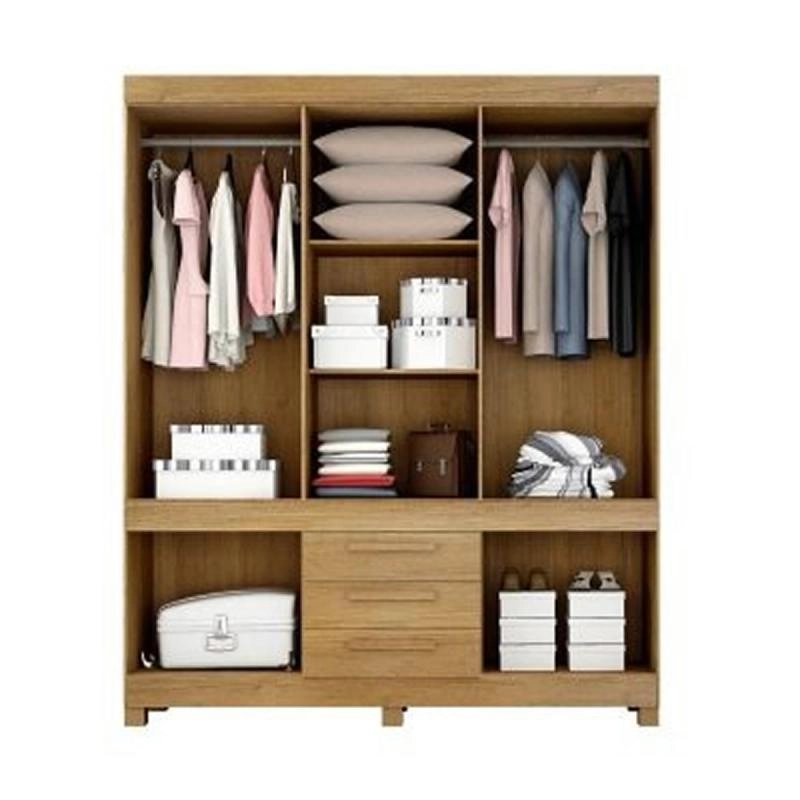 Guarda Roupa Bem Tevi 10 Portas Sendo 2 Frisadas E 2 Sapateiras 3 Gavetas Puxadores Mdf C/ 6 Pés - Alt.: 225cm Larg.: 185cm  Prof.: 47cm. - 3