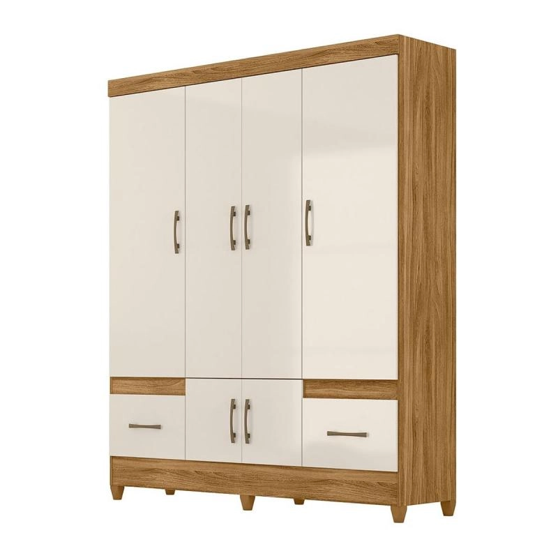 Guarda Roupa Ms 912 C/ 6 Portas 2 Gavetas 6 Pés - Alt.: 204cm Larg.: 165cm Prof.: 47cm. - 1