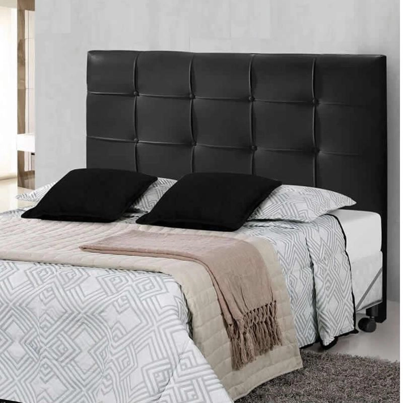 Cabeceira Box Casal Estofada Hadassa C/ Botões Costurados - Alt.: 125cm - Larg.: 140cm - Prof.: 8cm.