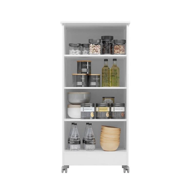 Armário Multiuso Lírio C/ 4 Rodízios 1 Porta 3 Prateleiras Reguláveis - Alt.: 102cm Larg.: 49cm Prof.: 41cm. - 2