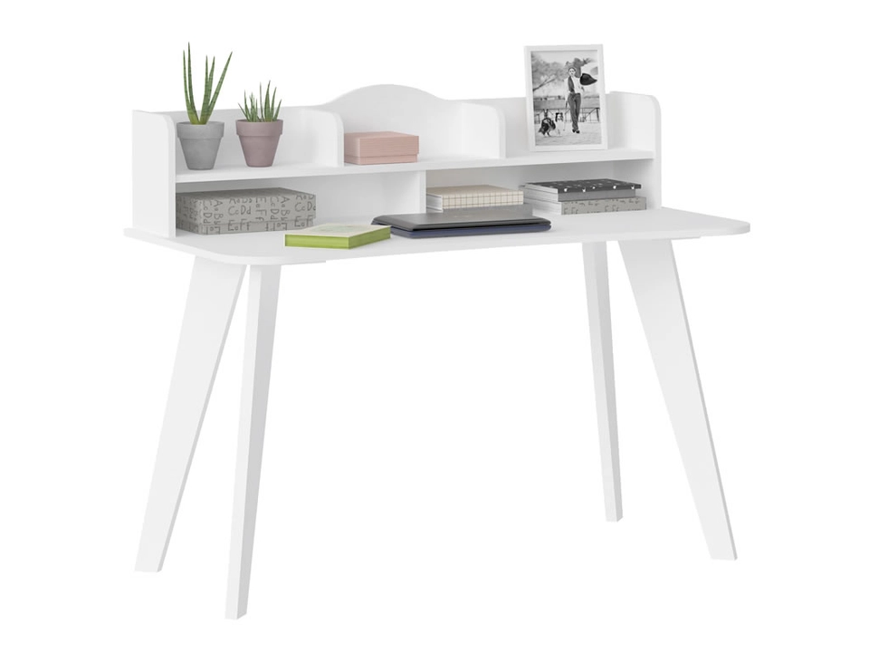 Escrivaninha Sofia C/ 3 Divisória 4 Pés MDF Usinados - Alt.: 99cm Larg.: 120cm Prof.: 60cm. - 6