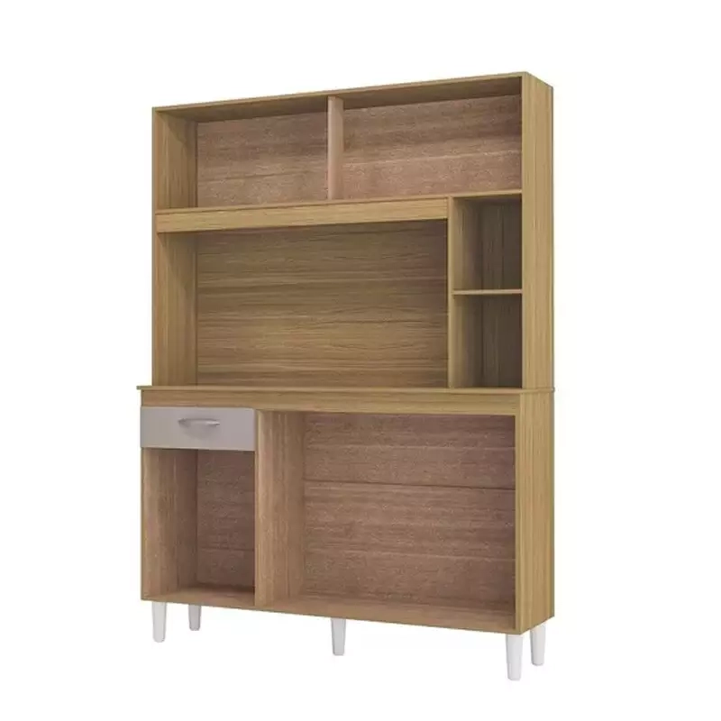 Cozinha Compacta Duda C/ 5 Portas Sendo 2 Superiores Deslizantes 1 Gaveta E 5 Pés - Alt.: 172cm Larg.: 120cm  Prof.: 35cm. - 5