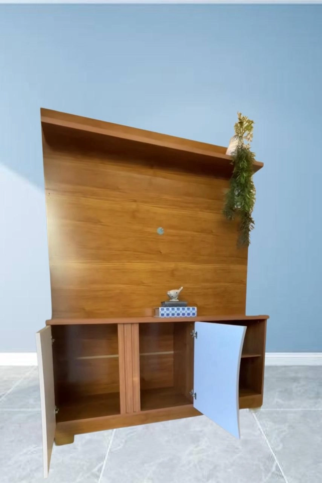 Home Theater União P/ Tv Até 56 Polegadas 2 Portas 1 Divisória Ripada 1 Pratel Superior  - Alt.: 183cm Larg.: 136cm Prof.: 39cm. - 2
