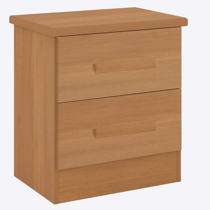 Mesa De Cabeceira Athos C/ 2 Gavetas E Puxadores De Mdf - Alt.: 55cm - Larg.: 50cm - Prof.: 35cm. - 2