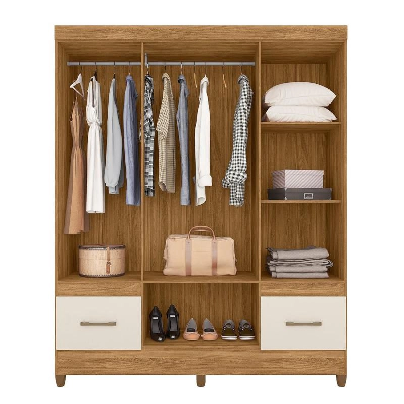 Guarda Roupa Ms 912 C/ 6 Portas 2 Gavetas 6 Pés - Alt.: 204cm Larg.: 165cm Prof.: 47cm. - 3