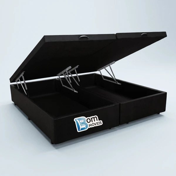 Base Box Casal Bipartido Alto Nível - Larg.: 138cm - Prof.:188cm 