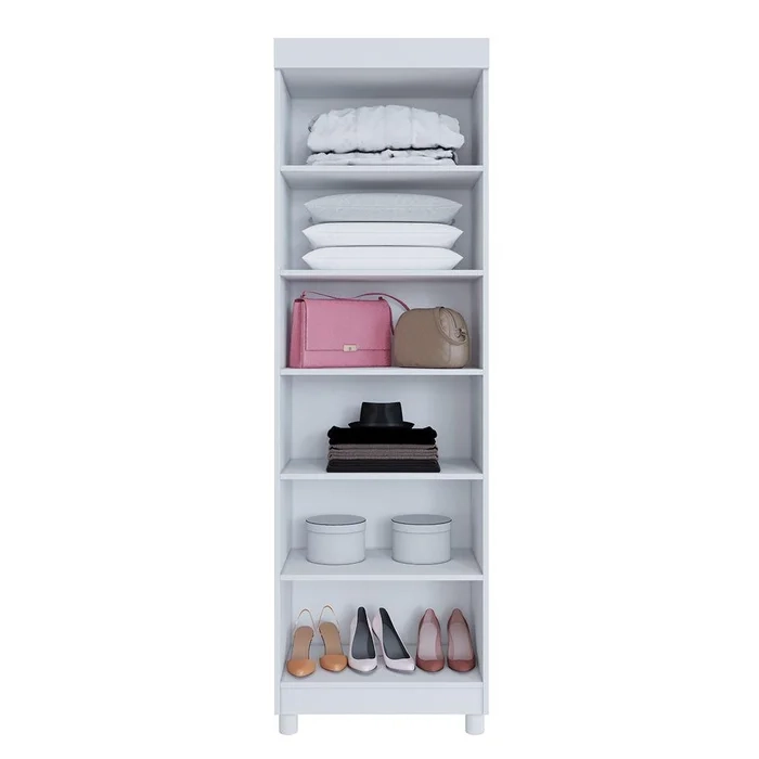Armário Multiuso Roma Com 2 Portas C/ Chave E 4 Prateleiras - Alt.: 191cm Larg.: 60,4cm Prof.: 35cm. - 8