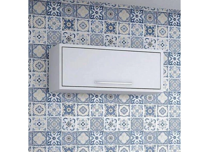 Armário Aéreo De Geladeira Paris 1 Porta Basculante Puxador Metálico - Alt.: 34cm Larg.: 80cm Prof.: 31cm. - 4