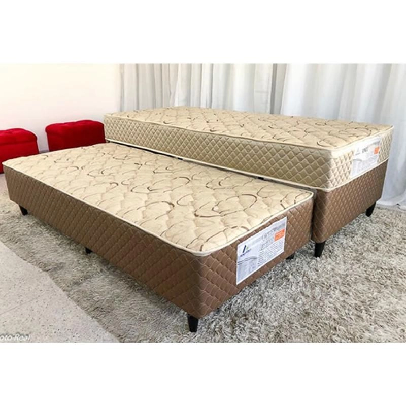 Cama Box Com Cama Auxiliar C/ Espuma D20 Sealed Rondoconfort - Alt.: 63cm Larg.: 88cm Prof.: 188cm 