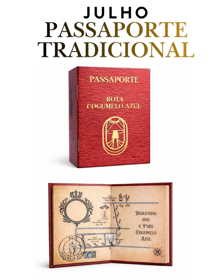 Passaporte Tradicional Cogumelo Azul JULHO