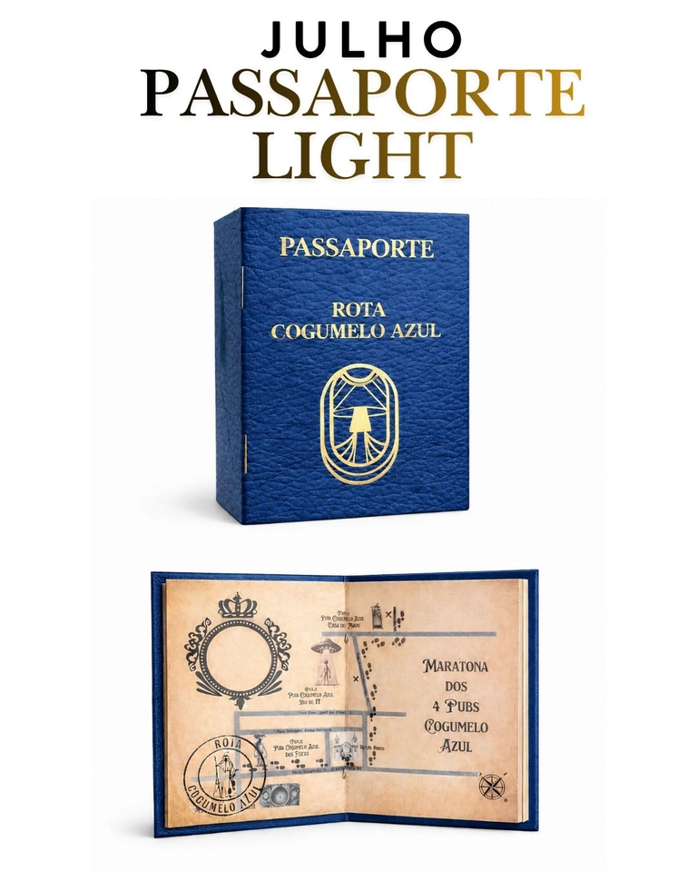 Passaporte Light Cogumelo Azul JULHO