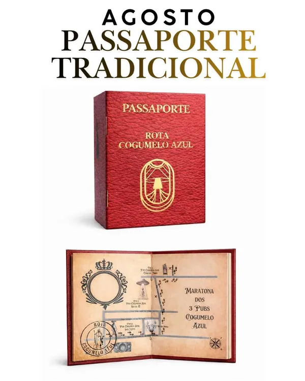 Passaporte Tradicional Cogumelo Azul AGOSTO
