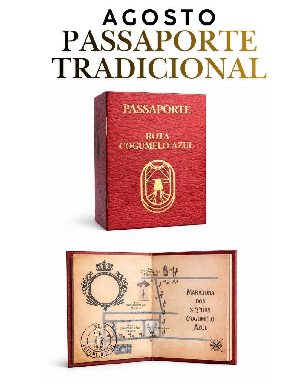 Passaporte Tradicional Cogumelo Azul AGOSTO - 1