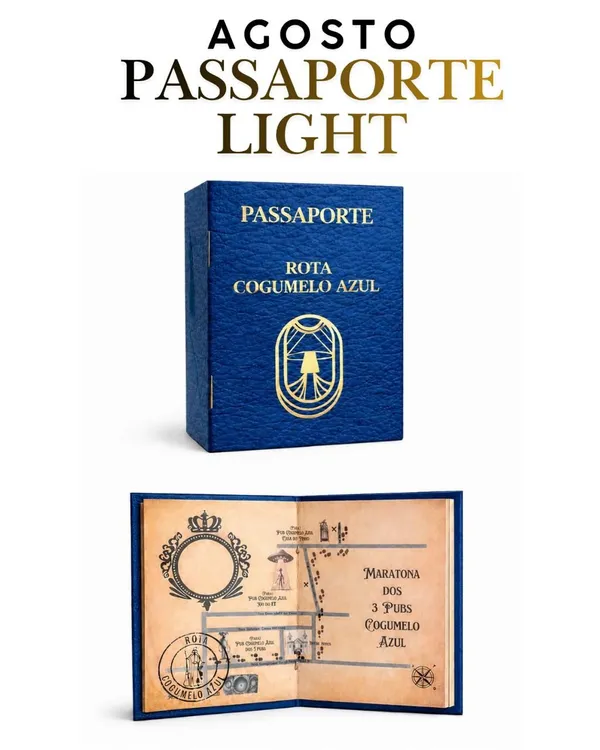 Passaporte Light Cogumelo Azul AGOSTO