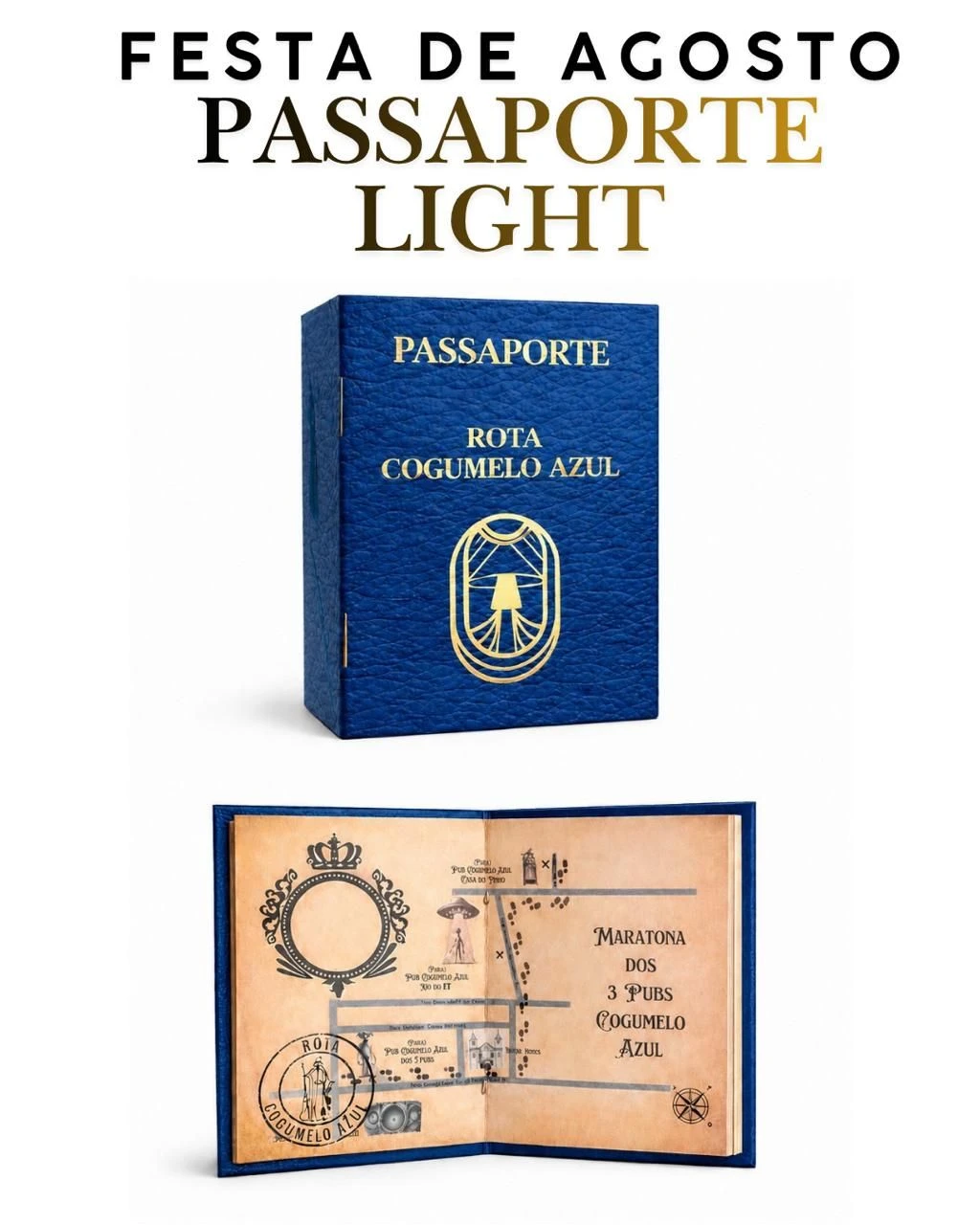 ÚLTIMO LOTE ANTECIPADO Passaporte Light Cogumelo Azul FESTA DE AGOSTO 21/08 a 23/08 - 1