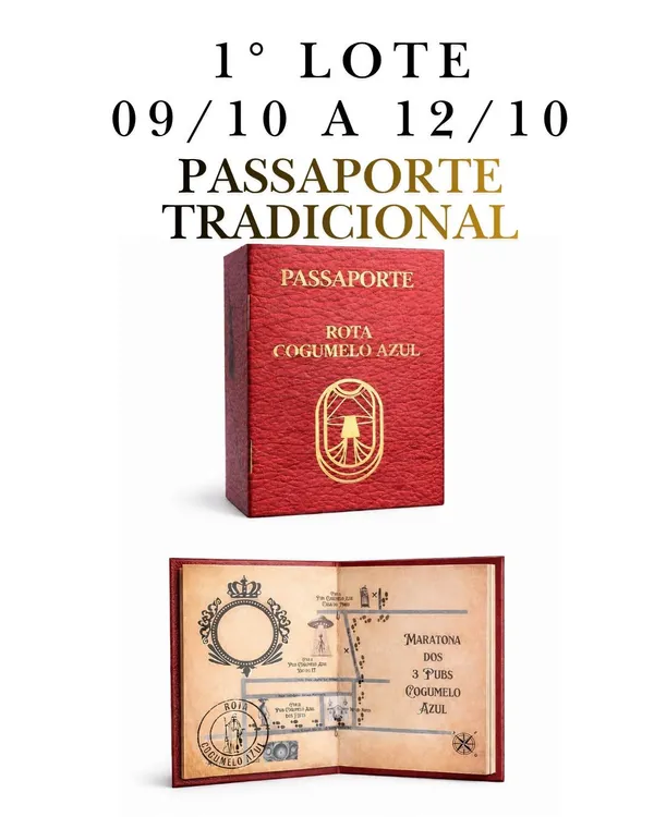 Passaporte Tradicional Cogumelo Azul 09/10 a 12/10