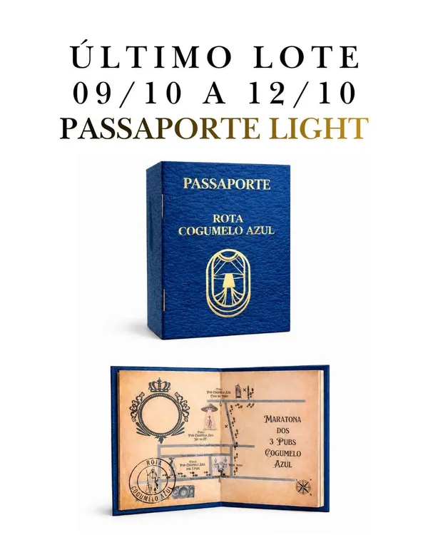 ÚLTIMO LOTE Passaporte Light Cogumelo Azul 09/10 A 12/10