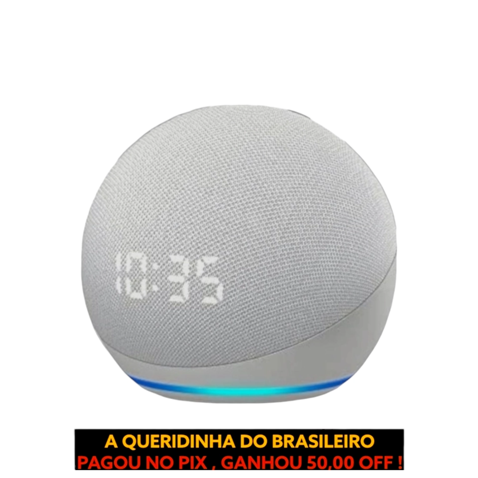 Echo Dot (4ª geração): Smart Speaker com Relógio e Alexa