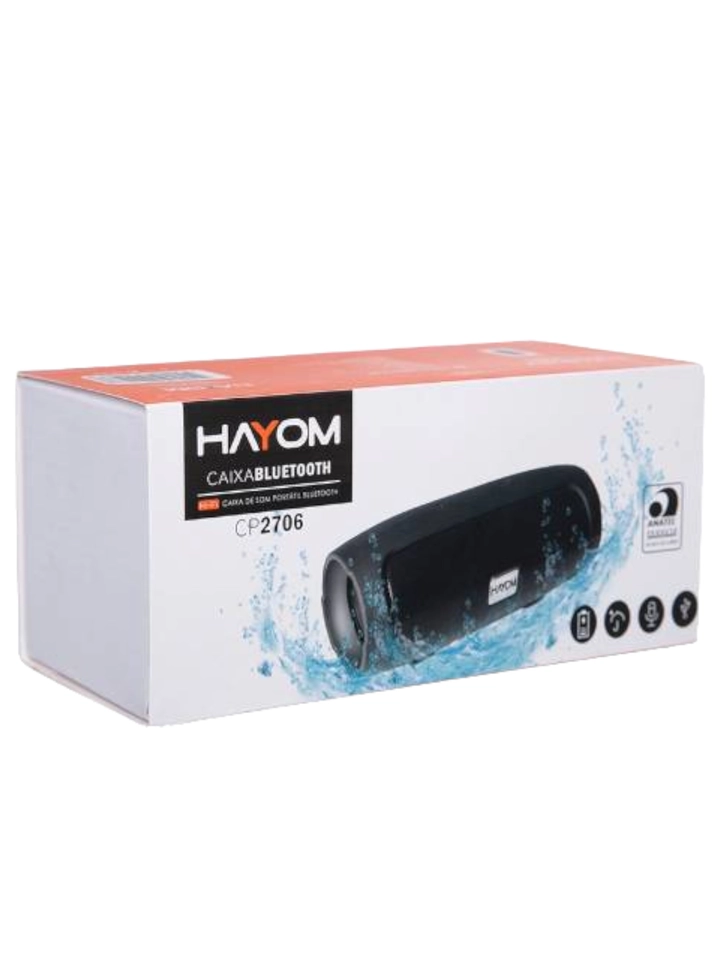 Caixa de Som Bluetooth Portátil Preto - CP2706 - HAYOM - 3