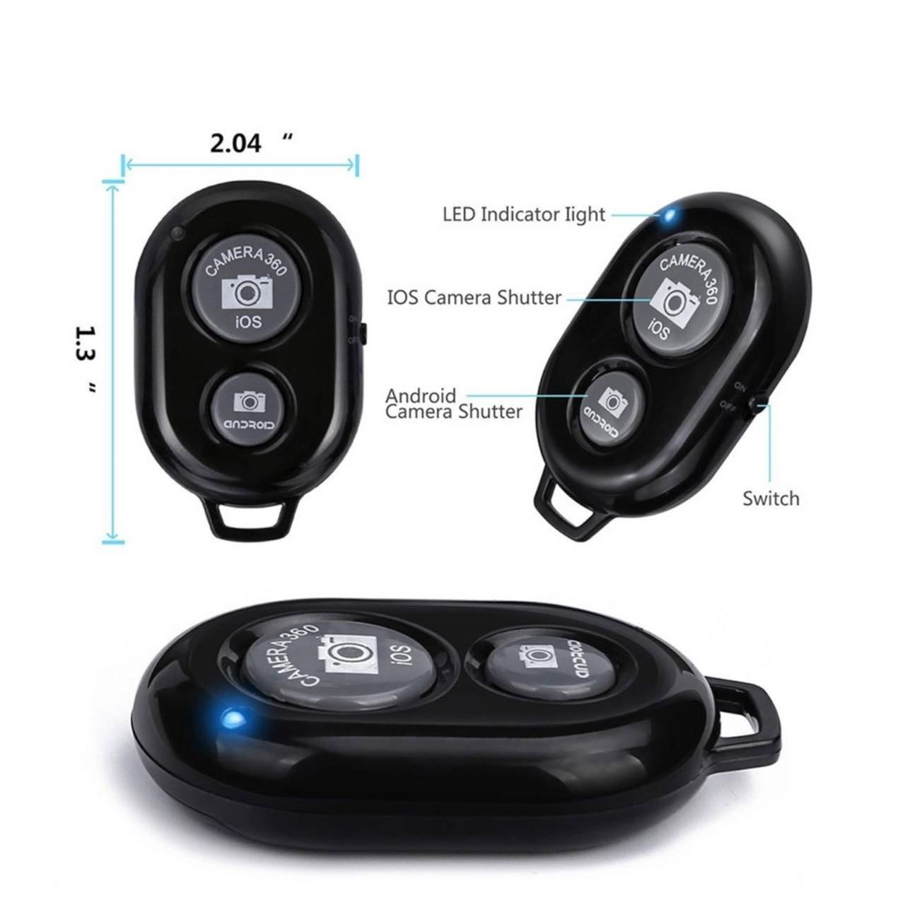 Controle Bluetooth Disparador De Fotos para Selfie - 5
