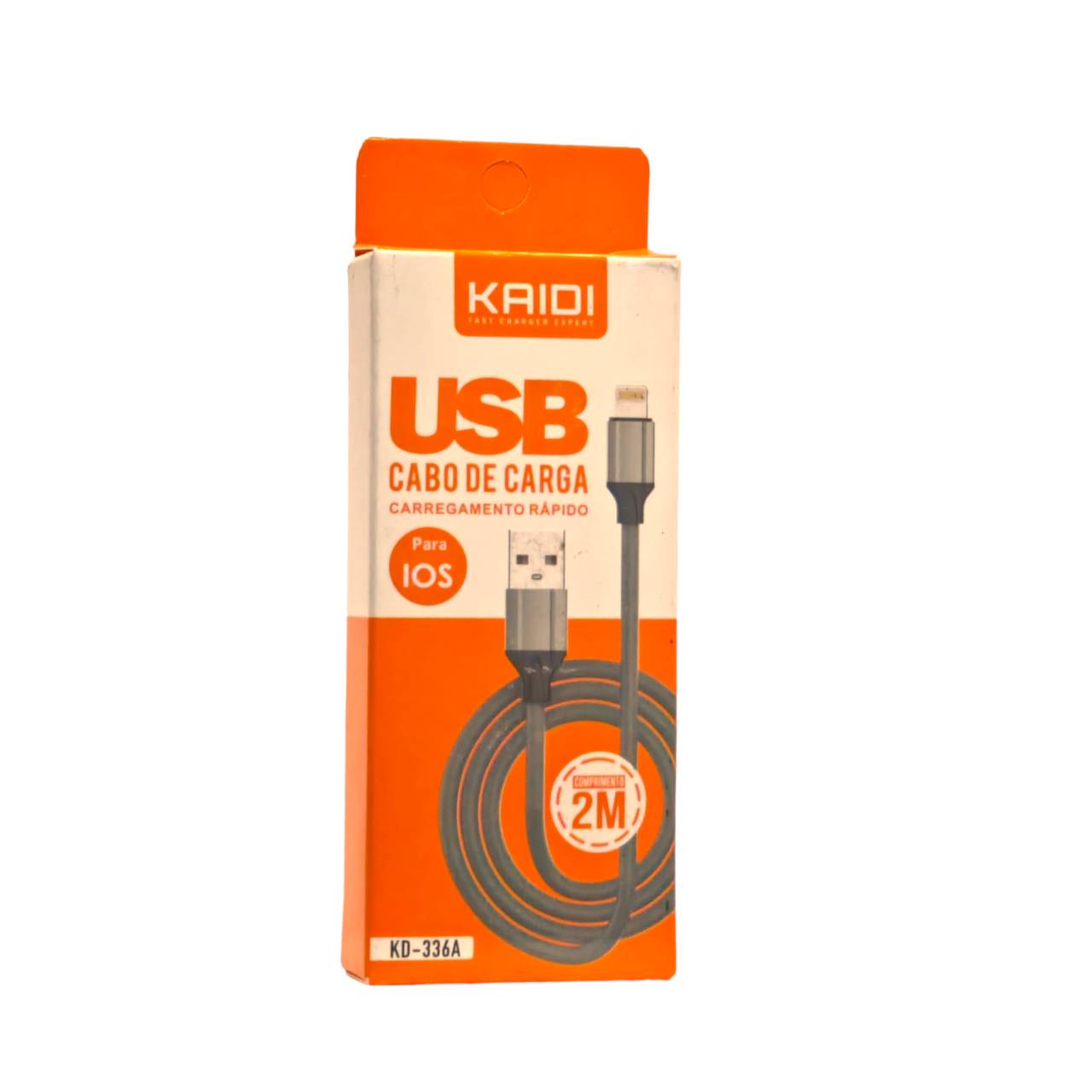 Cabo USB Reforçado IOS - 2M - Kaidi - KD-336A - 4