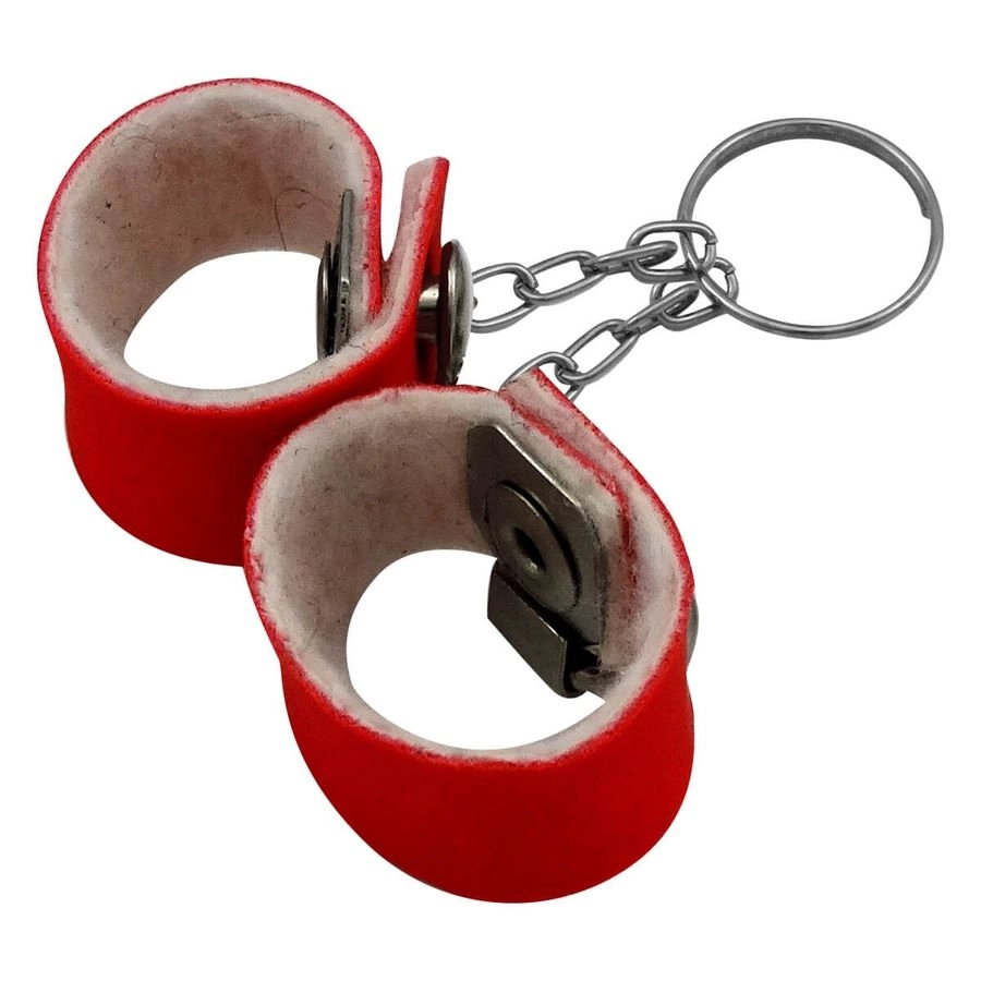 Chaveiro Algema em Couro Sintético com Argola em Metal