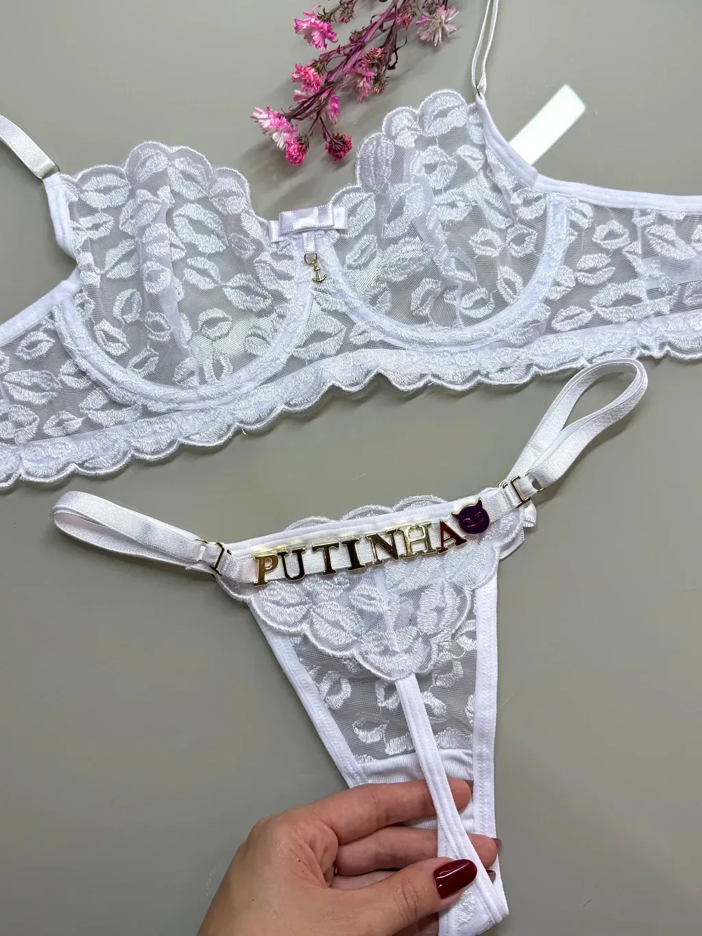 Conjunto Bibi branco - personalizável (LETRAS VENDIDAS SEPARADAMENTE) - 5