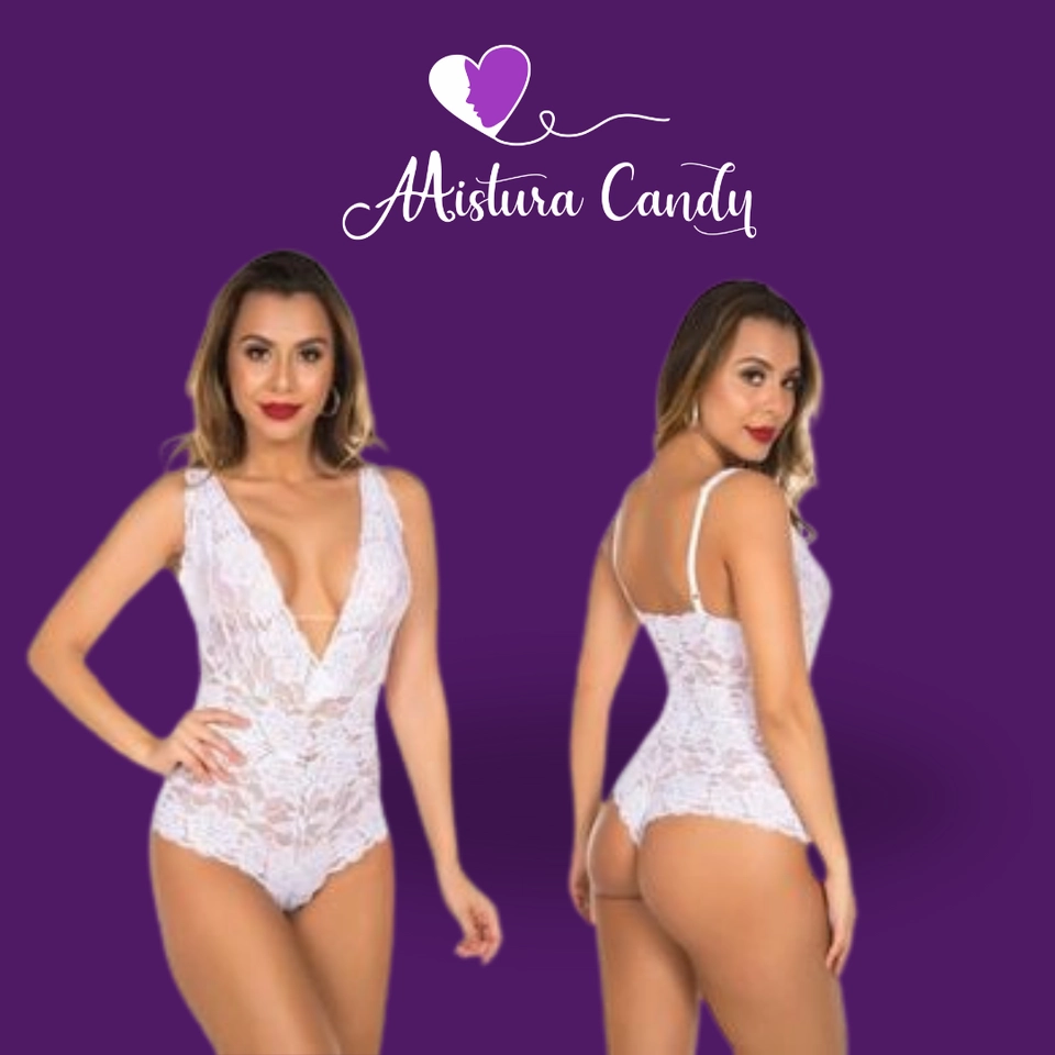  Body Branco Renda  - 2
